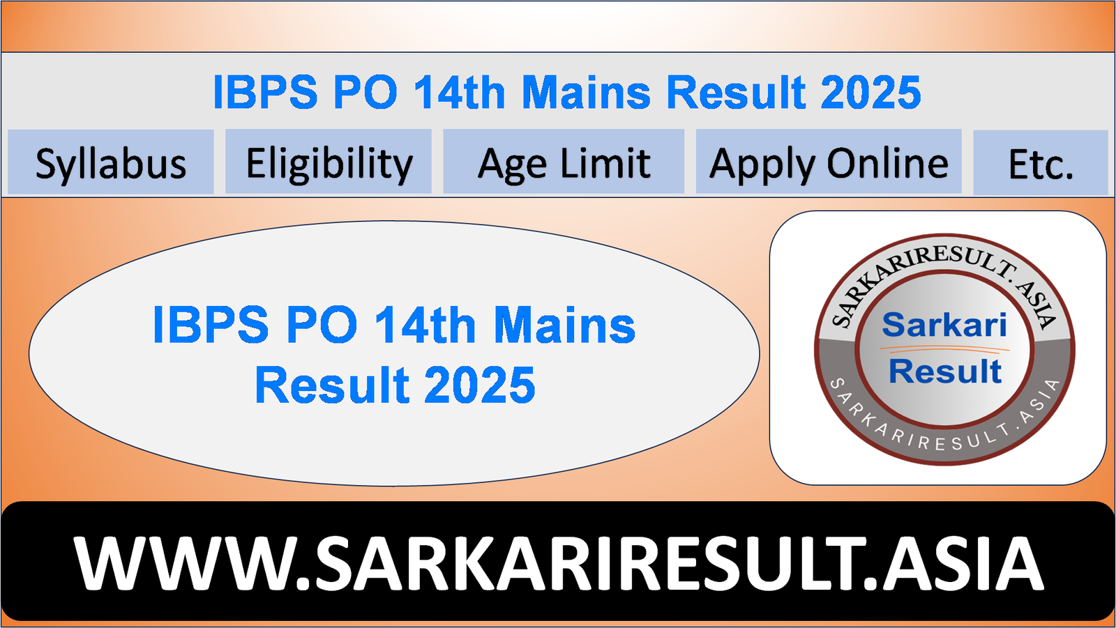 IBPS PO 14th Mains Result 2025