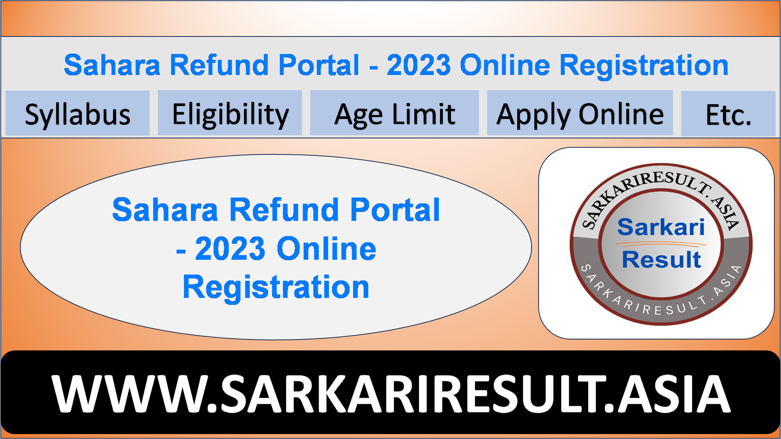 Sahara Refund Portal - 2023 Online Registration