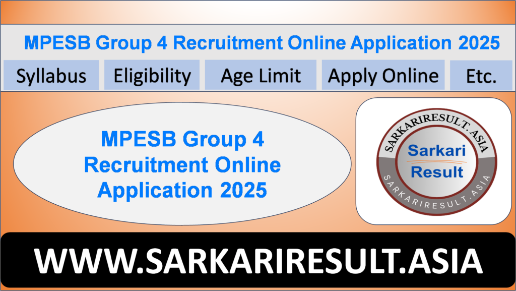MPESB Group 4 Recruitment Online Application 2025